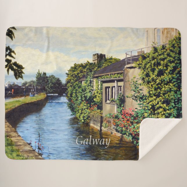 Cobertor Sherpa Galway City Irlanda Canal View (Frente (Horizontal))
