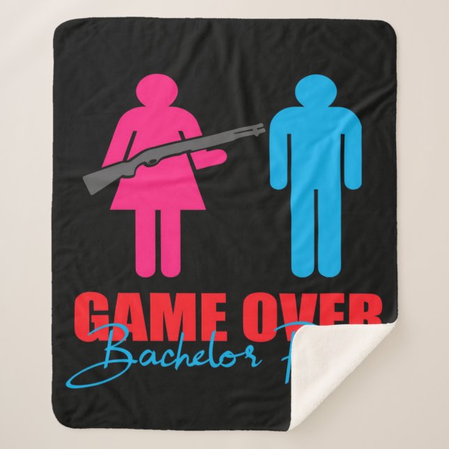 Cobertor Sherpa Game Over | Bachelor Party Blanket (Frente)