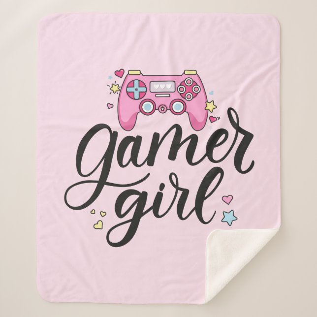Cobertor Sherpa Gamer Girl (Frente)