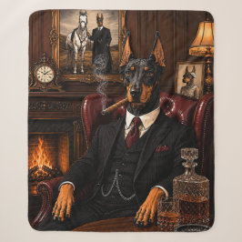 Cobertor Sherpa Gangster Dobermann