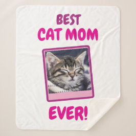 COBERTOR SHERPA GATA MÃE MÃE SEMPRE PET AMOR DIA DAS MÃES CÃO 