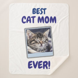 COBERTOR SHERPA GATA MÃE MÃE SEMPRE PET AMOR DIA DAS MÃES CÃO 