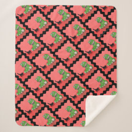 Cobertor Sherpa Gatinho e sapo de pelúcia