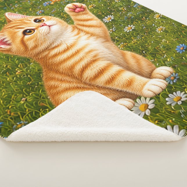 Cobertor Sherpa Gatinho Fofo (3/4)