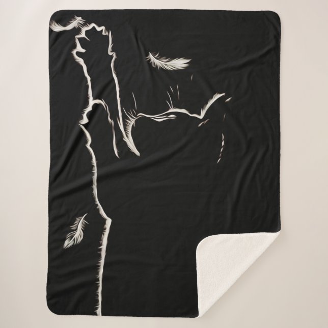 Cobertor Sherpa Gatinho luminoso (Frente)