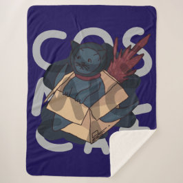 Cobertor Sherpa Gato Cósmico