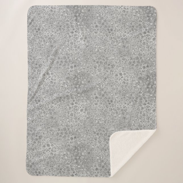 Cobertor Sherpa Gato de Cinza-de-erva-de-prata (Frente)