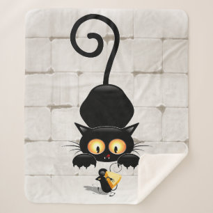 Cobertor Sherpa Gato e Rato com Personagens de desenho animados Di