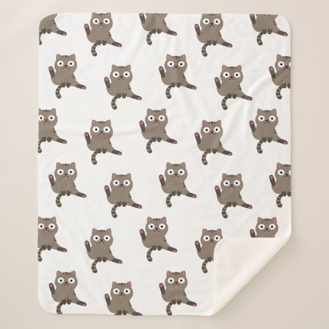 Cobertor Sherpa Gato Engraçado (Frente)