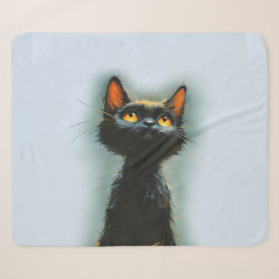 Cobertor Sherpa Gato Preto Encantado