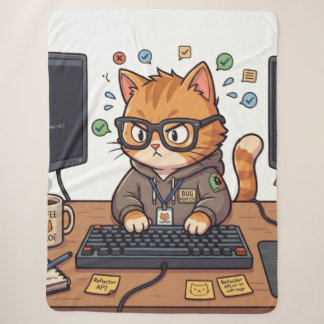 Cobertor Sherpa Gato Real