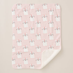 Cobertor Sherpa Gato sorridente