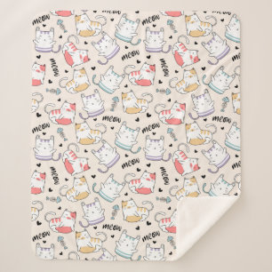 Cobertor Sherpa Gatos Cons