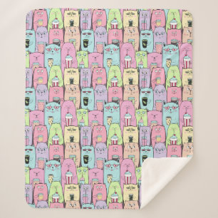 Cobertor Sherpa Gatos Cons