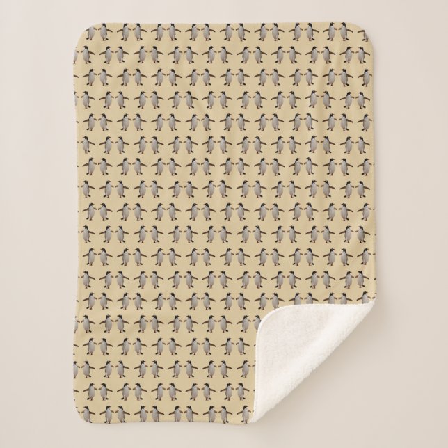 Cobertor Sherpa Gentoo Frenzy (Dourado) (Frente)