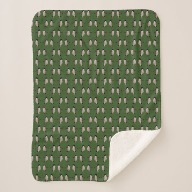 Cobertor Sherpa Gentoo Frenzy (Verde) (Frente)