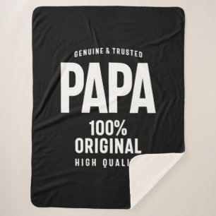 Cobertor Sherpa Genuína e Papai Confiável   Padre Gift