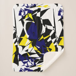 Cobertor Sherpa Geometria De abstrato Arte Um Tipo Joga Cobertura