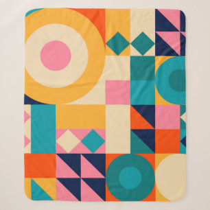 Cobertor Sherpa Geometria Minimalista: Poster de Ilustração Vintag