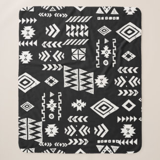 Cobertor Sherpa Geométrico tribal: fundo sem costura na moda.