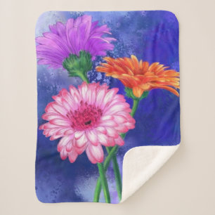 Cobertor Sherpa Gerberas Baby Sherpa Blanket Flowers