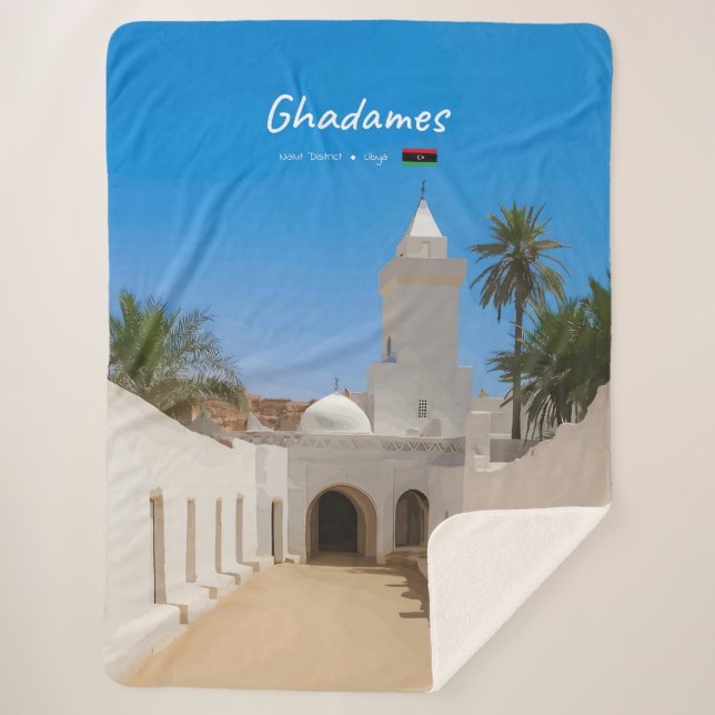 Cobertor Sherpa Ghadames, Líbia - Mesquita Branca (Frente)