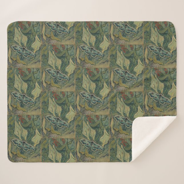 Cobertor Sherpa Giant Peacock Moth (1889) apresentada por Vincent  (Frente (Horizontal))