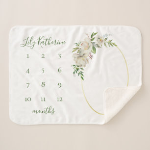Cobertor Sherpa Gilded Blooms Baby Name