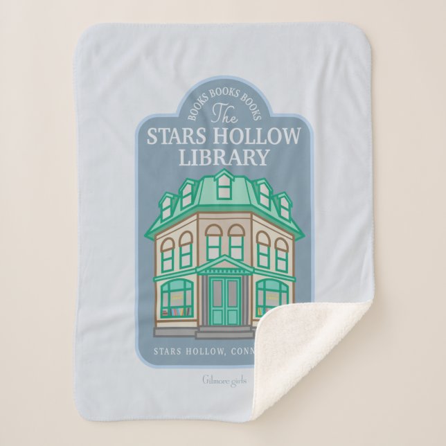 Cobertor Sherpa Gilmore Girls | Biblioteca Hollow de Estrelas (Frente)