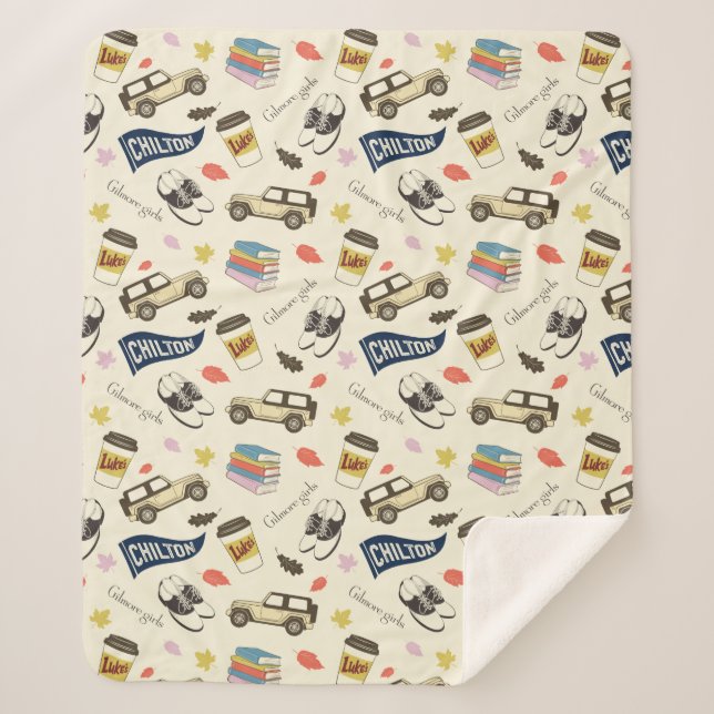 Cobertor Sherpa Gilmore Girls Chilton Fall Pattern (Frente)