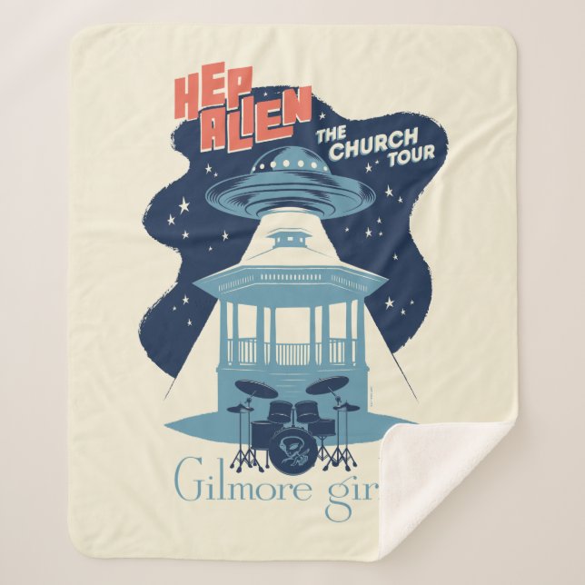 Cobertor Sherpa Gilmore Girls Hep Alien Church Tour (Frente)