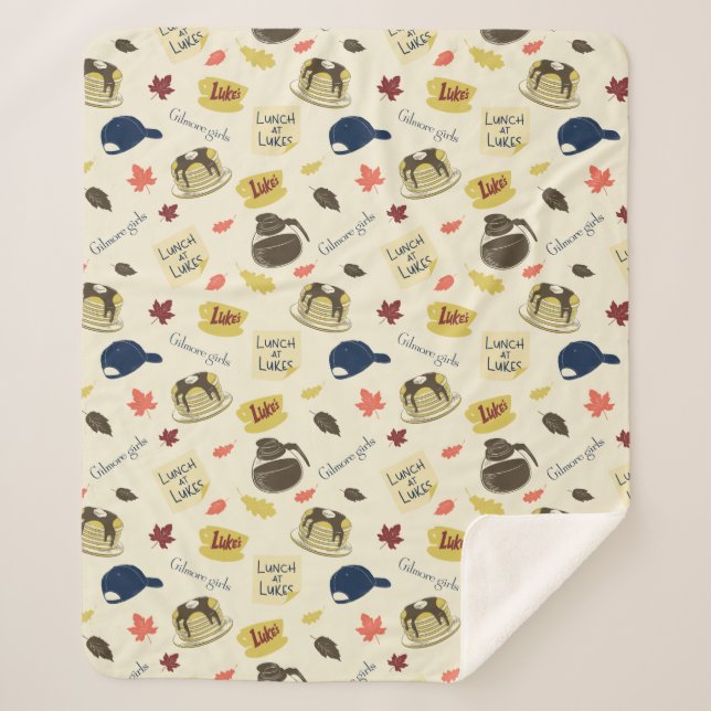 Cobertor Sherpa Gilmore Girls Lunch at Luke’s Pattern (Frente)