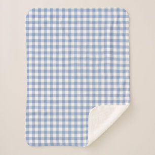 Cobertor Sherpa Gingham Clássico Azul Verificado