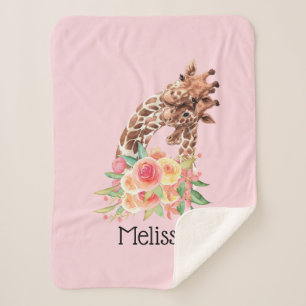 Cobertor Sherpa Girafa Cólatra Cód. Água Mãe e Bebê