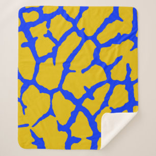 Cobertor Sherpa Giraffe Impressão Amarelo