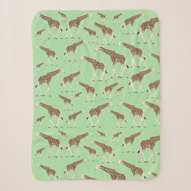 Cobertor Sherpa Giraffe Jungle Safari Animal (Frente)