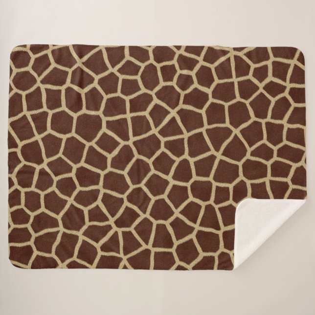 Cobertor Sherpa Giraffe Pattern (Frente (Horizontal))