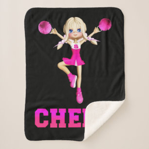 Cobertor Sherpa Girls Cheerhead Sherpa Blanket