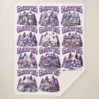 Cobertor Sherpa Glamping in Style: Luxe Boho RVs & Tents in Purple