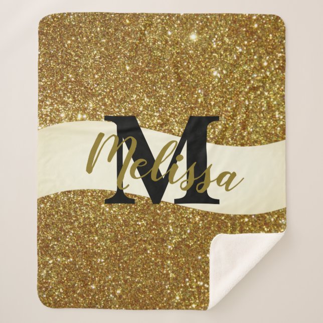 Cobertor Sherpa Glitter personalizado (Frente)