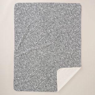 Cobertor Sherpa Glitter Silver Metálico