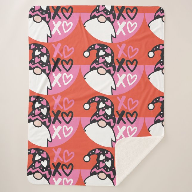 Cobertor Sherpa Gnomo do namorados (Frente)