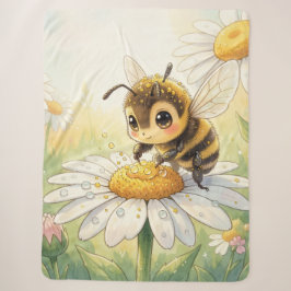 Cobertor Sherpa Golden Bumblebee in Bloom Dance