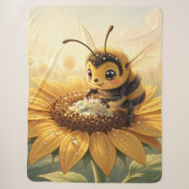 Cobertor Sherpa Golden Bumblebee in Bloom Dance.9