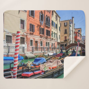 Cobertor Sherpa Gôndola tradicional em Veneza
