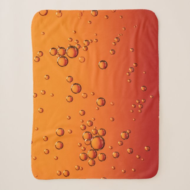 Cobertor Sherpa Gotas de água na superfície laranja (Frente)