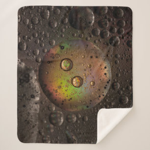 Cobertor Sherpa Gotas de água no painel de vidro