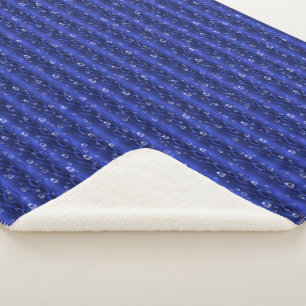 Cobertor Sherpa Gotas de chuva em metal azul