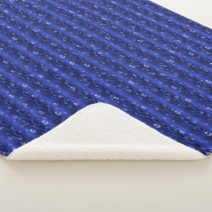 Cobertor Sherpa Gotas de chuva em metal azul