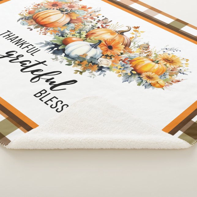 Cobertor Sherpa Graças, Grata, Abençoada Sherpa Blanket (3/4)